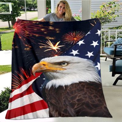 （in stock）Eagle Print 3D Blanket Thin Blanket Decoration Blanket Childrens Warm Blanket Picnic Blanket Birthday Gift（Can send pictures for customization）