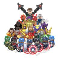 Marvel Superhero Figures Building Blocks Minifigures ของเล่นเด็กของขวัญวันเกิดเข้ากันได้กับ