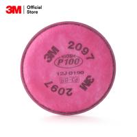 3M 2097 P100 PARTICULATE FILTER,OV RELIEF  แผ่นกรองฝุ่นและไอระเหยสารเคมีเจือจาง ใช้งานกับหน้ากากไส้กรองคู่ รุ่น 6100,6200,6300,7501,7502,7503