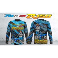 [In stock] 2023 design full sublimation long sleeve, print, thailook design, thailand design,065,raider,bluemotorcycle jersey cycling jersey long shirt，Contact the seller for personalized customization of the name