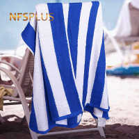 Cotton Beach Towel Oversized 80x150cm Thicken 650G Blue &amp; White Stripes Bath Towel For s Bathroom Travel Swim Sport Towels