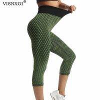 【CW】 VISNXGI Tight Pants Seamless Waist Leggings Breathable Gym Push Up Clothing Workout Capris Mid-Calf