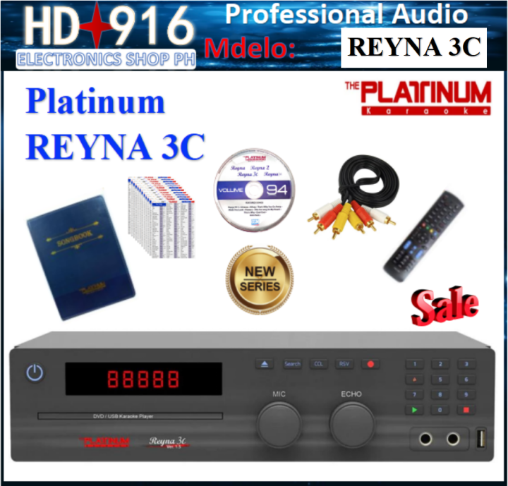 The (reyna 3c platinum player) reyna 3C.Karaoke DVD Player , Free CD
