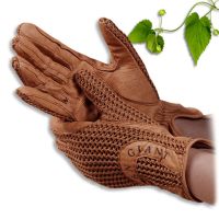 hotx【DT】 Equestrian Riding Gloves Mesh Pigskin Non-slip Breathable Soft Leather Cycling