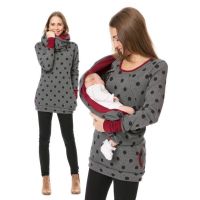 【DT】hot！ Maternity Jacket  Bib Sweatshirt Hoodie Breastfeeding Pregnancy Sleeve T Shirt Oversize Coat