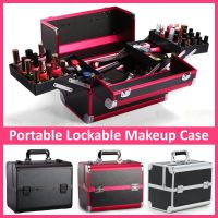 【CW】►☼  Suitcases Cosmetics Large Capacity Makeup Manicure Cosmetology