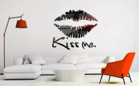 อะคริลิคติดผนัง DIY อะคริลิครูปปาก Wall Acrylic 3D (Kiss me)