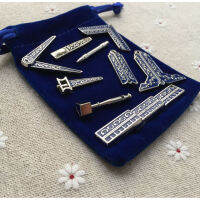 Mini ขนาดเล็กมาก9คลาสสิก Masonic เครื่องมือทำงาน Miniature Freemason ของขวัญ Fine Craft สำหรับ Mason พร้อมผ้า Bag