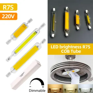 Dimmable R7s LED COB Light Bulbs 78mm 118mm 6W - 25W Glass Ceramics J Type  Lamp 