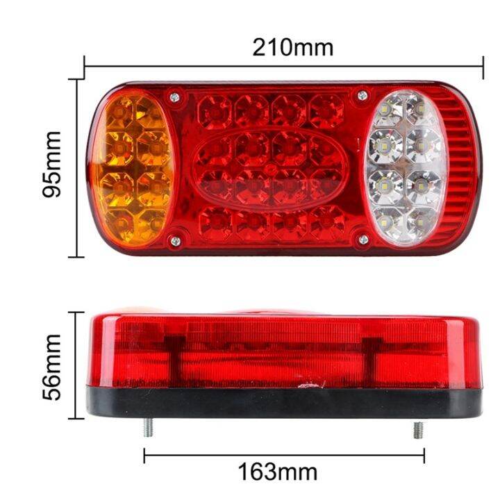 12v-32-led-car-truck-tail-light-rear-stop-brake-lights-signal-indicator-taillight-for-trailer-truck-lorry-van-ute