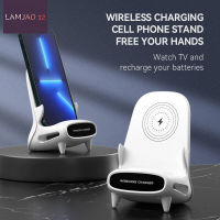 LAMJAD12 ขาตั้งชาร์จเดสก์ท็อปไร้สาย15W,แท่นชาร์จแบบเร็ว USB Type C สำหรับ Samsung Xiaomi iPhone