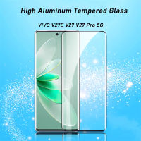 VIVO V29 V27 5G กระจกเทมเปอร์ VIVO V27E V27 Pro V25 V25E V25 Pro V23 V23E Y35 4G 2022 Y21S Y36 Y36 5G Y27 4G ปกป้องหน้าจอแก้วความแข็งอลูมิเนียมสูง3D กาวเต็มฝาครอบฟิล์มป้องกันขอบโค้งไม่มีฟอง