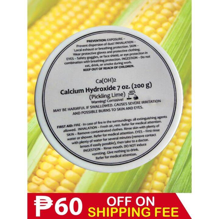 Food Grade Calcium Hydroxide/Pickling Lime 200g (7oz) Lazada PH
