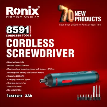 Ronix 8536, 3.6V 1.5Ah, Foldable Cordless Screwdriver