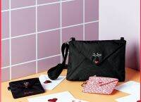 Lesportsac 2023 3649กระเป๋าสะพายข้างสีดำวันวาเลนไทน์รุ่นร่วมมือ