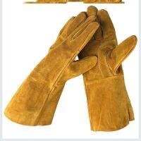 ☼✻ cowhide wear-resistant high temperature anti-scalding short and long thickened soft welding labor protection welder