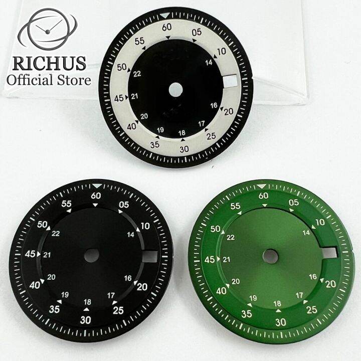 28-5mm-sterile-dial-for-eta2836-2824-mingzhu-dg2813-3804-miyota-8205-8215-821a-green-black-white-movement