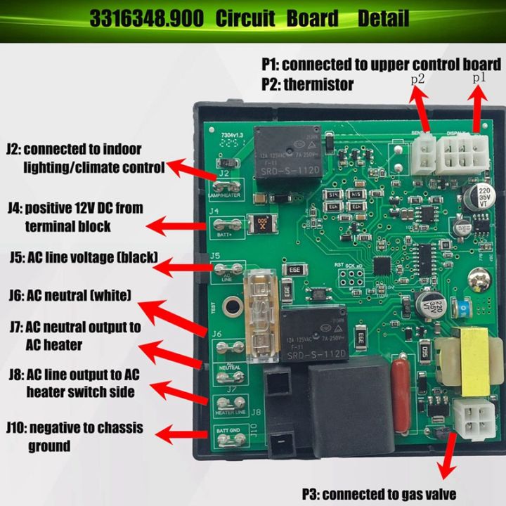 3316348-900-rv-refrigerator-power-module-board-fridge-circuit-control-board-for-dm2652-dm2662-dm2663-dm2852