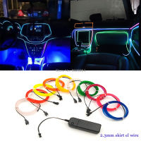 2.3mm-Skirt EL Wire Flexible Twinkle Glow Rope Tube Neon Light LED lamp With Sewing Edge DC3V Controller