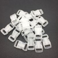 10pcs/lot 3/8 10mm Wide Transparent Contoured Side Release For Paracord Bracelet Plastic Buckle