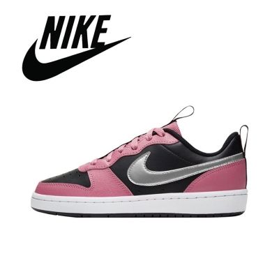 [HOT] ✅Original NK* New Court- Borough- Low 2 G- S- Women Sports Sneakers Skateboard Shoes Pink Sliver Black {Free Shipping}