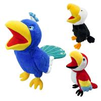 Puppets For Kids Soft Funny Realistic Parrot Hand Puppets Realistic Plush Hand Puppets For Kids For Living Room Bedroom Offices handy