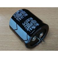 อะไหล่ C 3300uF 80V 85°C Capacitor คาปาซิเตอร์ ยี่ห้อ G-LUXON ซ่อมแซม