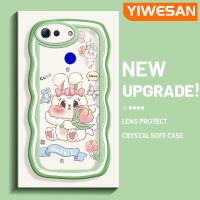 YIWESAN V30เคสสำหรับ Honor V20รูปการ์ตูนน่ารักรูปกระต่ายดอกไม้เคสโทรศัพท์แบบใสขอบลอนซิลิโคนที่สร้างสรรค์ง่ายกันกระแทกเคสนิ่มเคสใสป้องกันเลนส์กล้อง