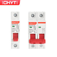 CHYT จัดส่งฟรี DZ47Z-63 DC MCB 1P 2P 250V 550V 63A 6kA พลังงานแสงอาทิตย์ PV C Curve สวิทช์ MINI Circuit breaker-asferttyre