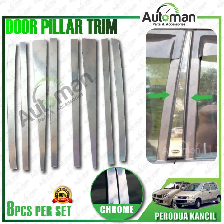Perodua Kancil Chrome Door Window Pillar Trim Cover Lazada