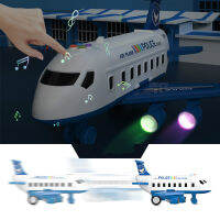 Large Size Passenger Plane Deformation Music Simulation DIY Track Inertia Toy Aircraft Kids Airplane Toy for Children Xmas Gift