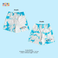 Hidden Folder (Ready to Take Off : Tie-Dye SHORTS) กางเกงขาสั้น กางเกงผ้ายืด กางเกงมัดย้อม กางเกงขาสั้นผ้ายืด Unisex ชุดสนามบิน Airportlook