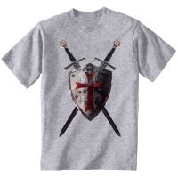 Vintage Knights Templar Cross Swords Shields Printed Premium T Shirt Summer Cotton O Neck Short Sleeve MenS T Shirt New S 3Xl| | - Aliexpress