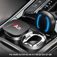 hot！【DT】◄✆◆  Car Ashtray Multi-function One-button Lid A5 A6 A7 A8 Q3 Q7 with light auto parts