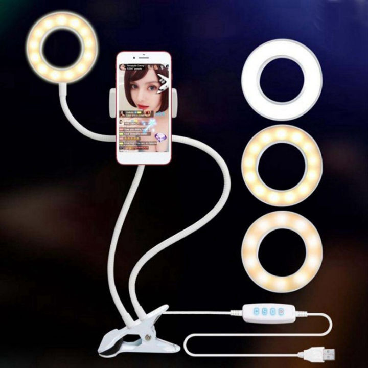 dimmable-selfie-ring-light-with-65cm-gooseneck-stand-amp-cell-phone-holder-for-youtube-beauty-live-makeup-studio