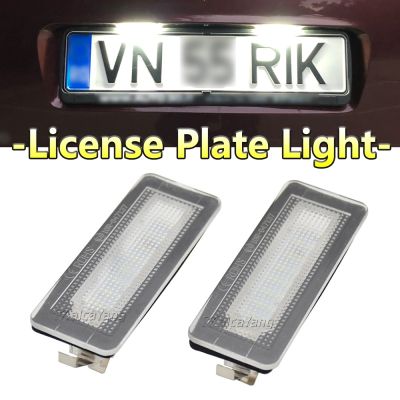 ❈▦℡ 2x Car LED License Plate Light Error Free For Benz Smart Fortwo Coupe Convertible 450 451 W450 W453 Auto Number Lamp Canbus