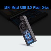 Metal USB Flash Drive 2.0 Rotation Pen Drive 32GB 64GB 128GB Capacity Pendrive USB Memory Stick free custom logo