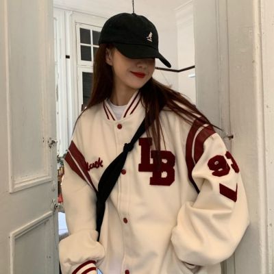 New Retro Woman Jacket Hip-hop Street Jackets for Women Winter Harajuku Baseball Korean Coats Women Diamond Winter Clothes Women