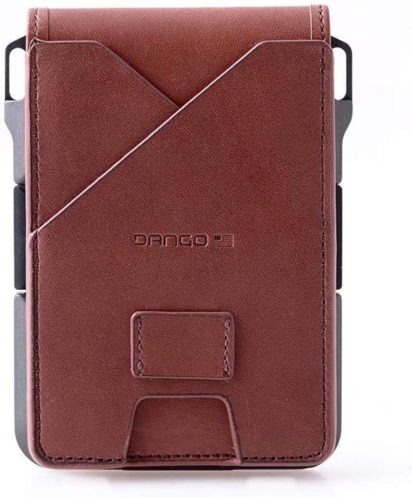 dango-products-dango-m1-maverick-wallet-cnc-machined-aluminum-rfid-blocking-made-in-usa-bifold-whiskey-brown-slate-grey