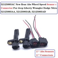 52125003AC New Rear Abs Wheel Speed Sensor &amp; Connector For Jeep Liberty Wrangler Dodge Nitro 52125003AA, 52125003AB, 52125003AD