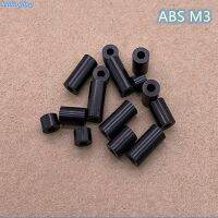 M3 ODxIDxH   100-1000 PCS Black Insulating Column Plastic Gasket Nylon Straight Through Column Sleeve ABS Padded Hole  Spacer