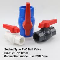 ✆ 1 5Pc 1/2 quot; 2 quot; Female Thread UPVC Ball Valve Aquarium Fish Tank Pipe Fittings Valve Connectors Garden Water Tube Adapter