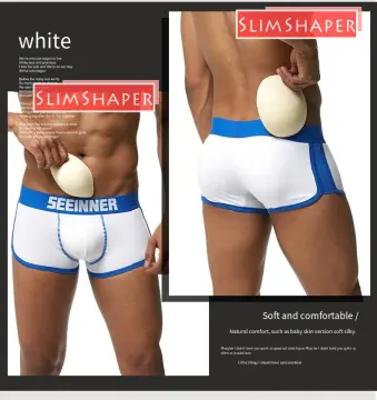 Men's Boxer Briefs Body Shaper Bum Lifter Belly Control Breathable Slimming  Booster Enhancer Flat Stomach Underwear