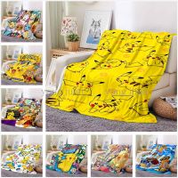 Customizable Disney Cartoon Pokémon Pikachu Blanket Printed Soft Comfortable Lazy Warm Sofa Air Conditioning Quilt Sheet Tv Four Seasons Suitable For Hiking Picnic Car a222