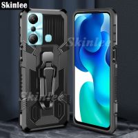 Skinlee Case For Infinix Hot 20i Shockproof Armor Case Magnetism Bracket Back Clip Phone Cover For Infinix Hot 12i Cover