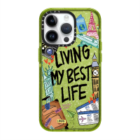 KIKI Original Glitter CASE.TIFY Cute Phone Case for iphone 14 14Pro 14ProMax 11 12 13promax Creative Cartoon Art Monster Travel Doodle pattern Shock-proof soft case High quality air cushion protection Official New Design Green