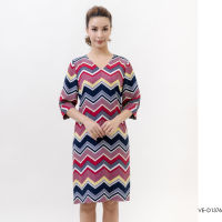 VERONIQA Dress VE-D1376 พีชสกิน แขนสั้น IGPU23-4