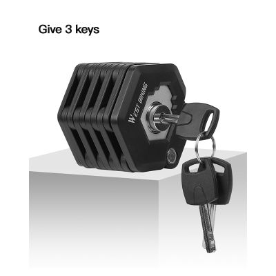 Bicycle Folding Lock Bicycle Accessories Anti-theft Key Lock Mountain Bike Electric Car Chain Lock Motorcycle Battery