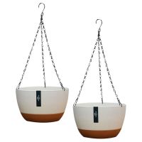 【hot】✧  2 Sets Hanging Pot Pots Indoor Baskets Outdoor Small Large