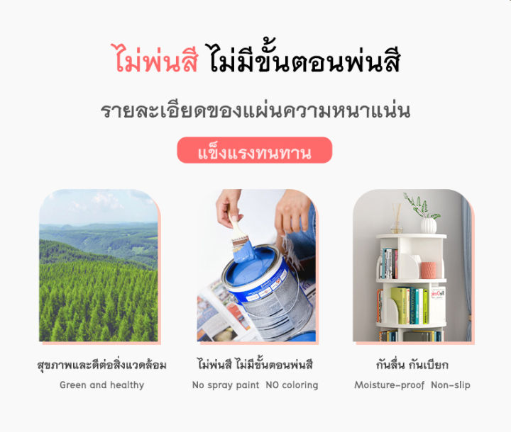 ชั้นหนังสือ-ชั้นหนังสือหมุนได้360องศา-ชั้นวางของ5ชั้น-ตู้โชว์-ตู้เก็บของ-ตู้ราคาถูกๆ